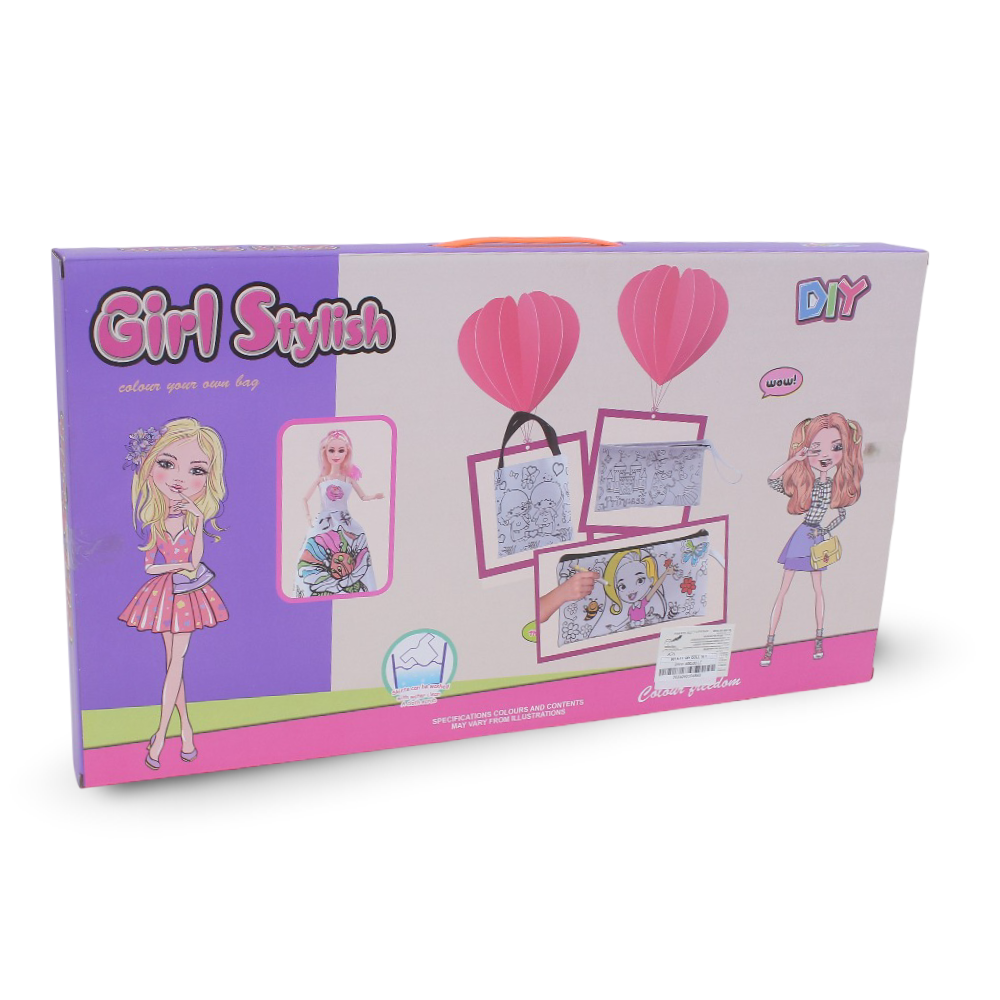 Graffiti Bag with DIY Doll and Accessories