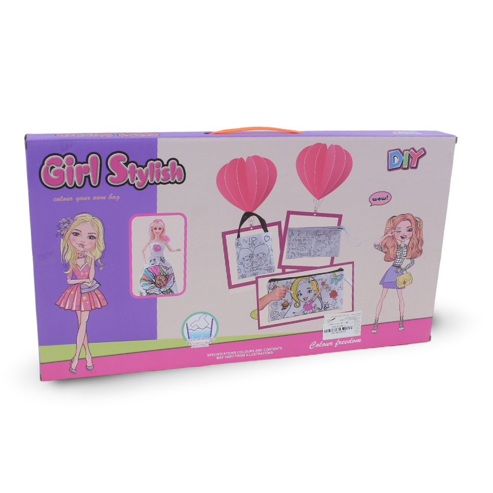 Graffiti Bag with DIY Doll and Accessories