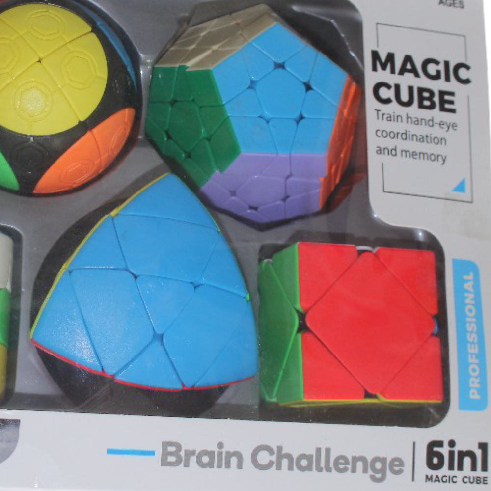 6-in-1 Magic Cube Brain Challenge Set