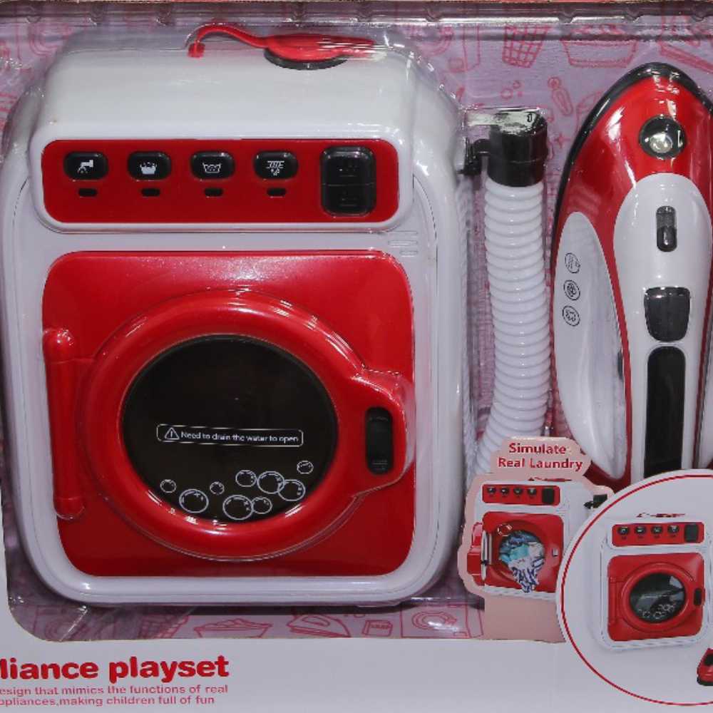Kids Appliance Playset Washing Machine with Light & Sound