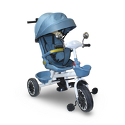 Kids 4-in-1 Tricycle with Canopy & Push Handle – Petrol