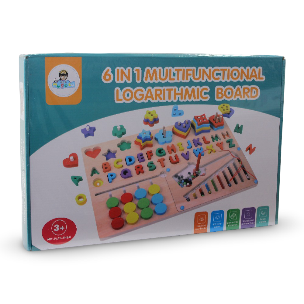 6-in-1 Multifunctional Logarithmic Learning Board - Toys - OKO