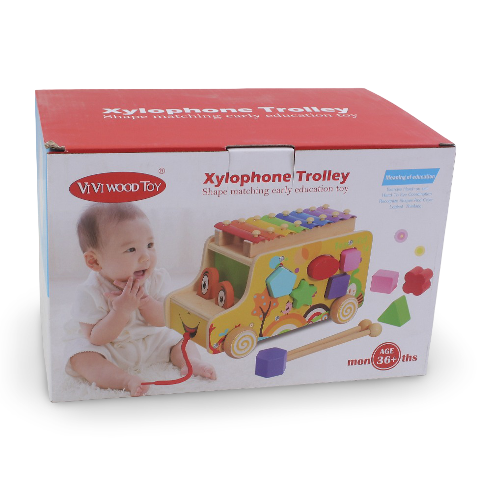Xylophone Trolley Shape Matching Early Education Toy