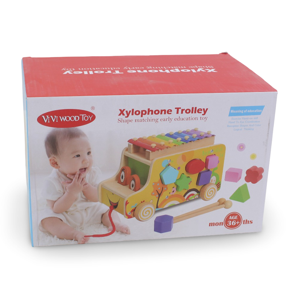 Xylophone Trolley Shape Matching Early Education Toy