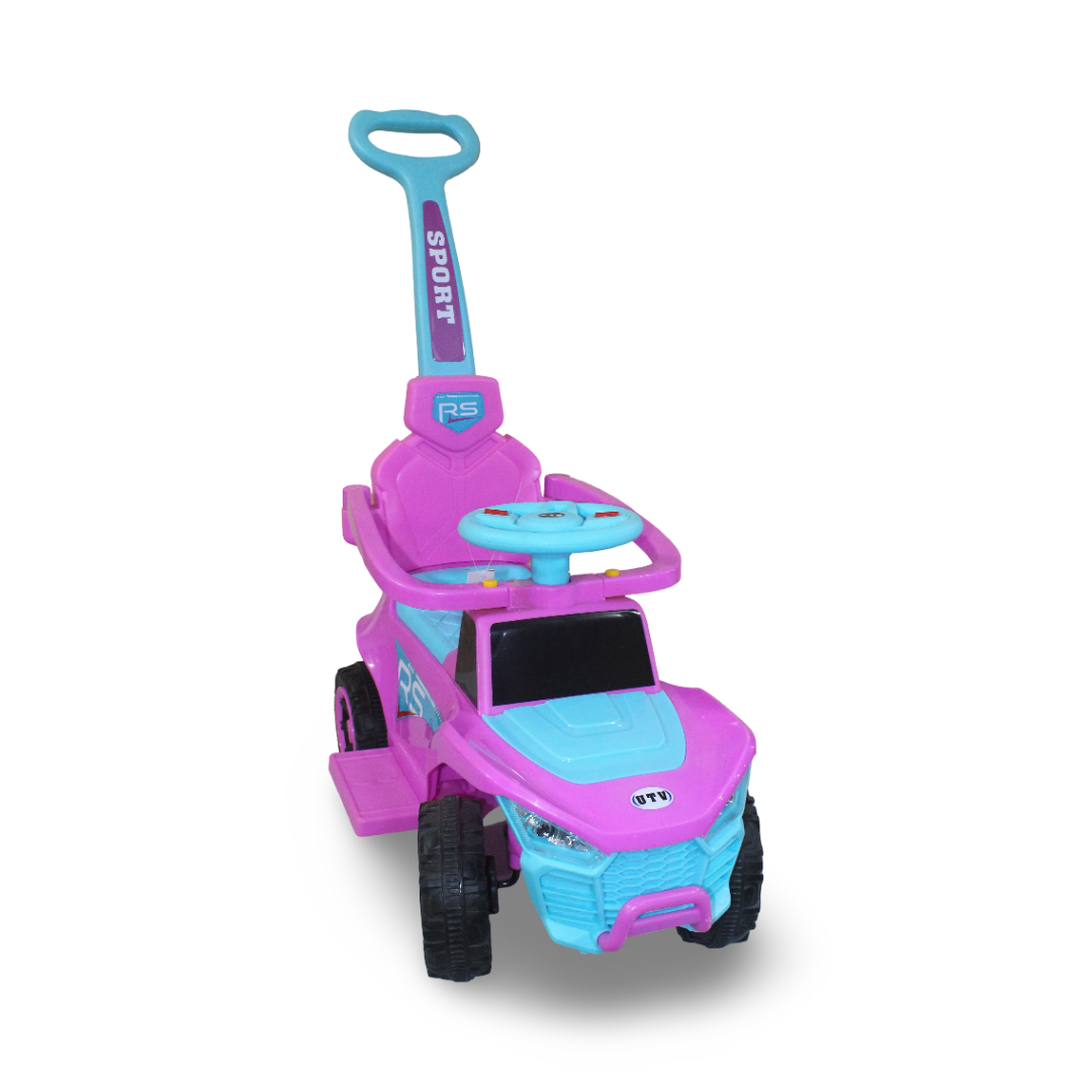 Baby Ride-On Push Car Controllable Push Handle – Fuchsia