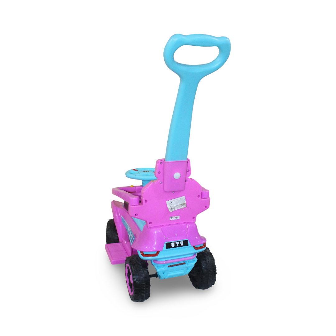Baby Ride-On Push Car Controllable Push Handle – Fuchsia