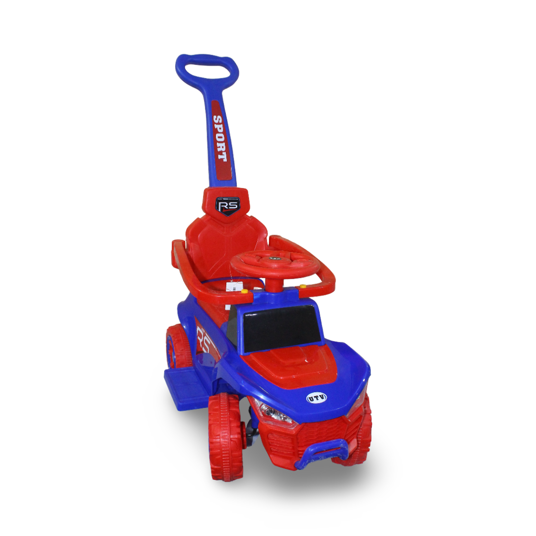 Baby Ride-On Push Car Controllable Push Handle – Blue & Red