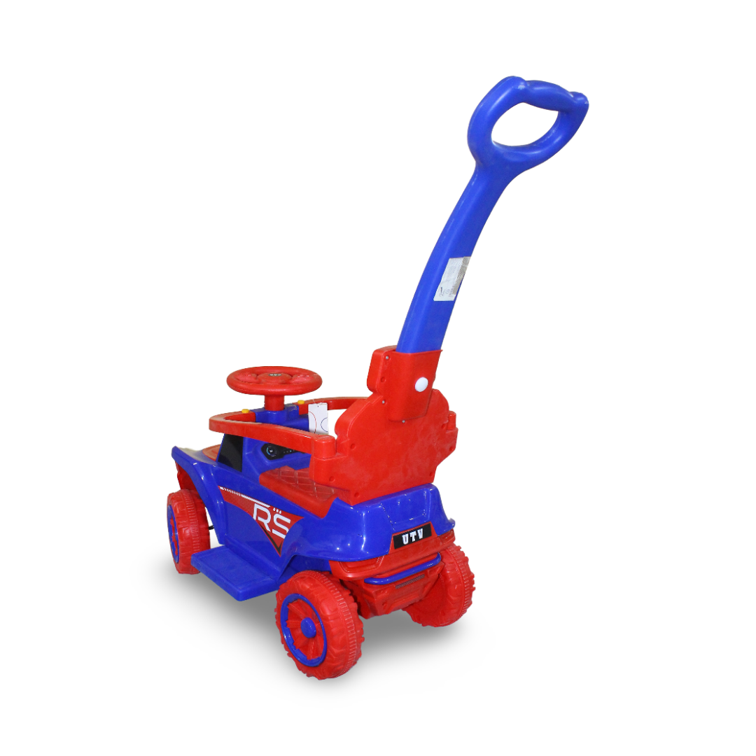 Baby Ride-On Push Car Controllable Push Handle – Blue & Red