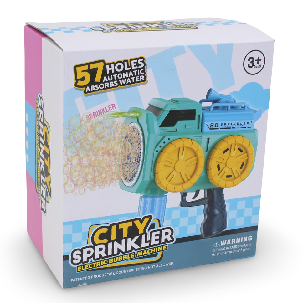 City Sprinkler Electric Bubble Machine – 57 Holes