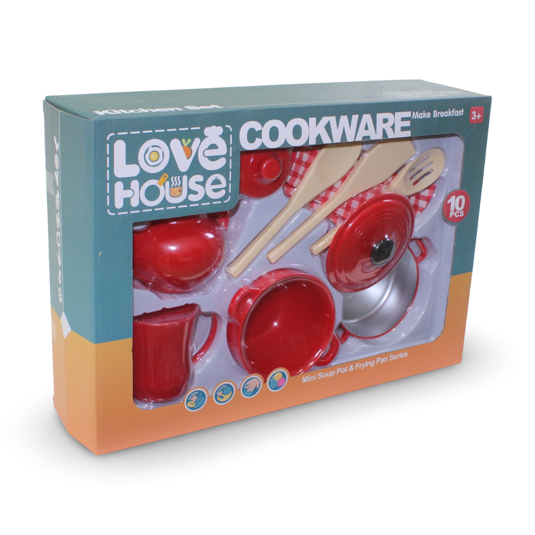 Love House Kitchen Cookware Set – 10 Pcs