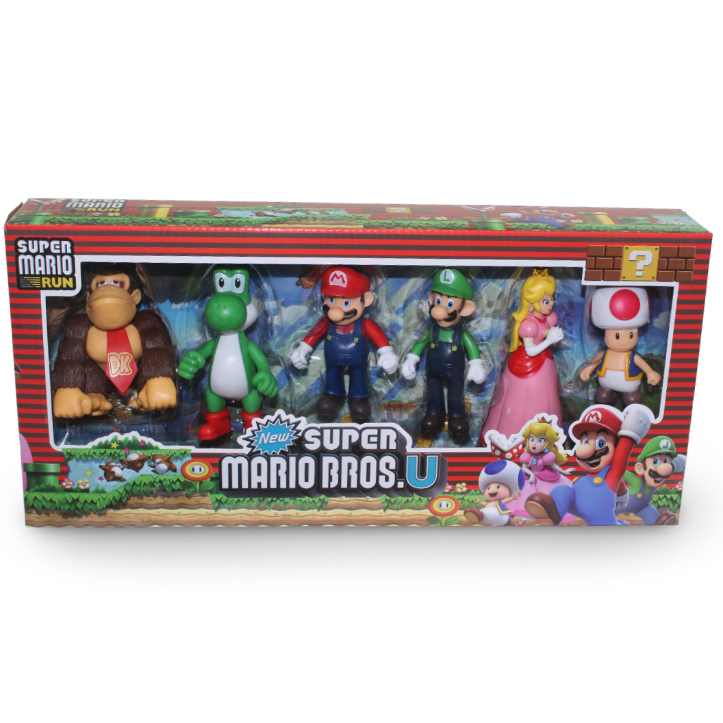 6 in 1 Super Mario Bros Figure Set