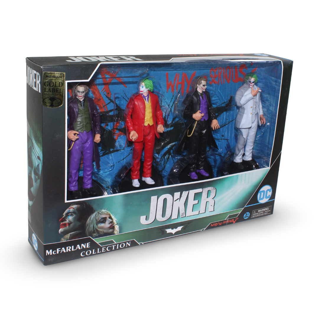 Mcfarlane Toys DC Multiverse The Joker 4-Pack Action Figure Set