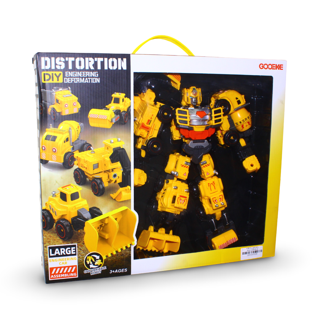 5-in-1 Construction Vehicle Transforming Robot Toy Set
