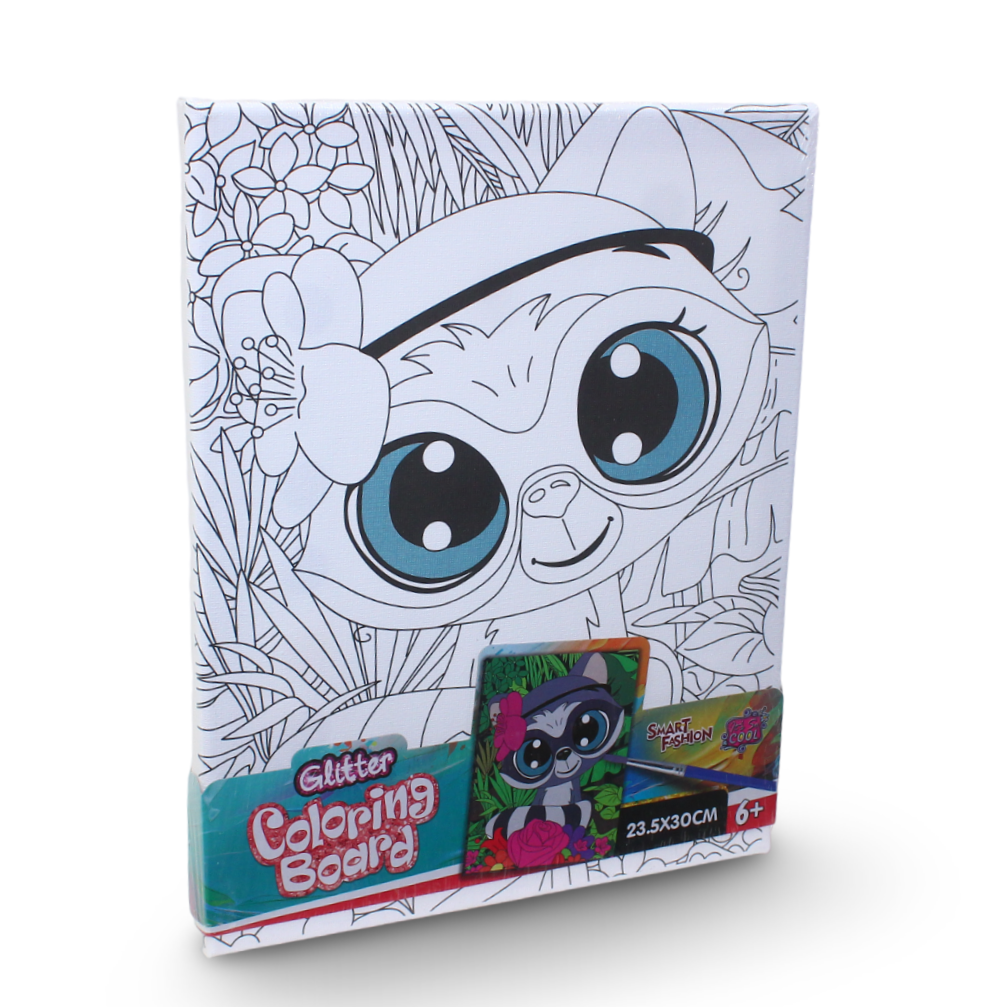 "Smart Fashion" Glitter Coloring Board - Toys - OKO