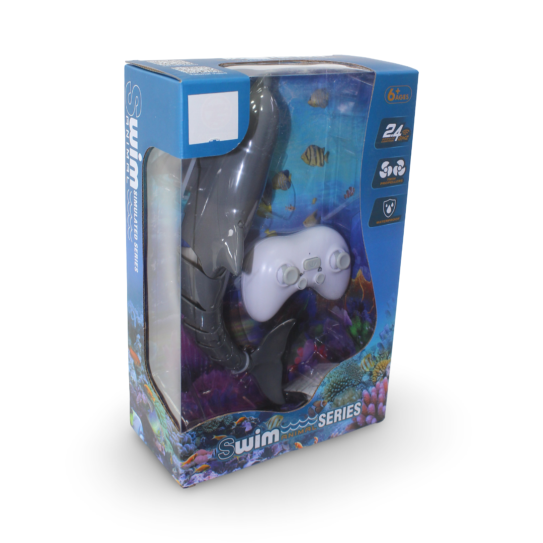 "Swim Series" RC Dolphin Toy – Grey