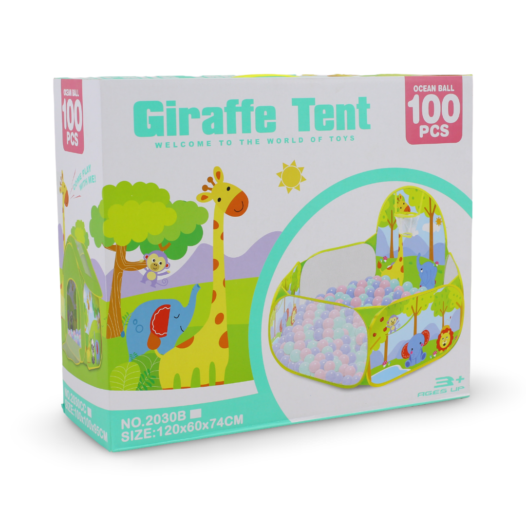 Children Giraffe Tent + 100 Balls
