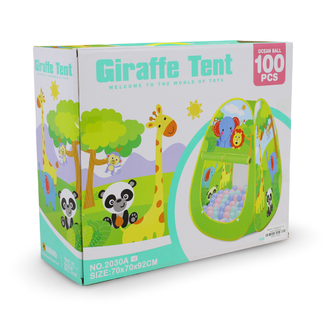 Children Giraffe Tent + 100 Balls