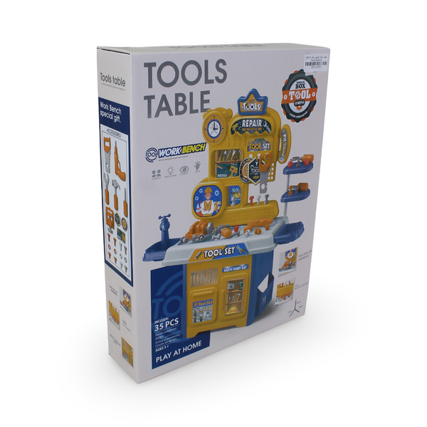 Tools Table Kids Workbench Play Set (Light & Sound) – 35 Pcs