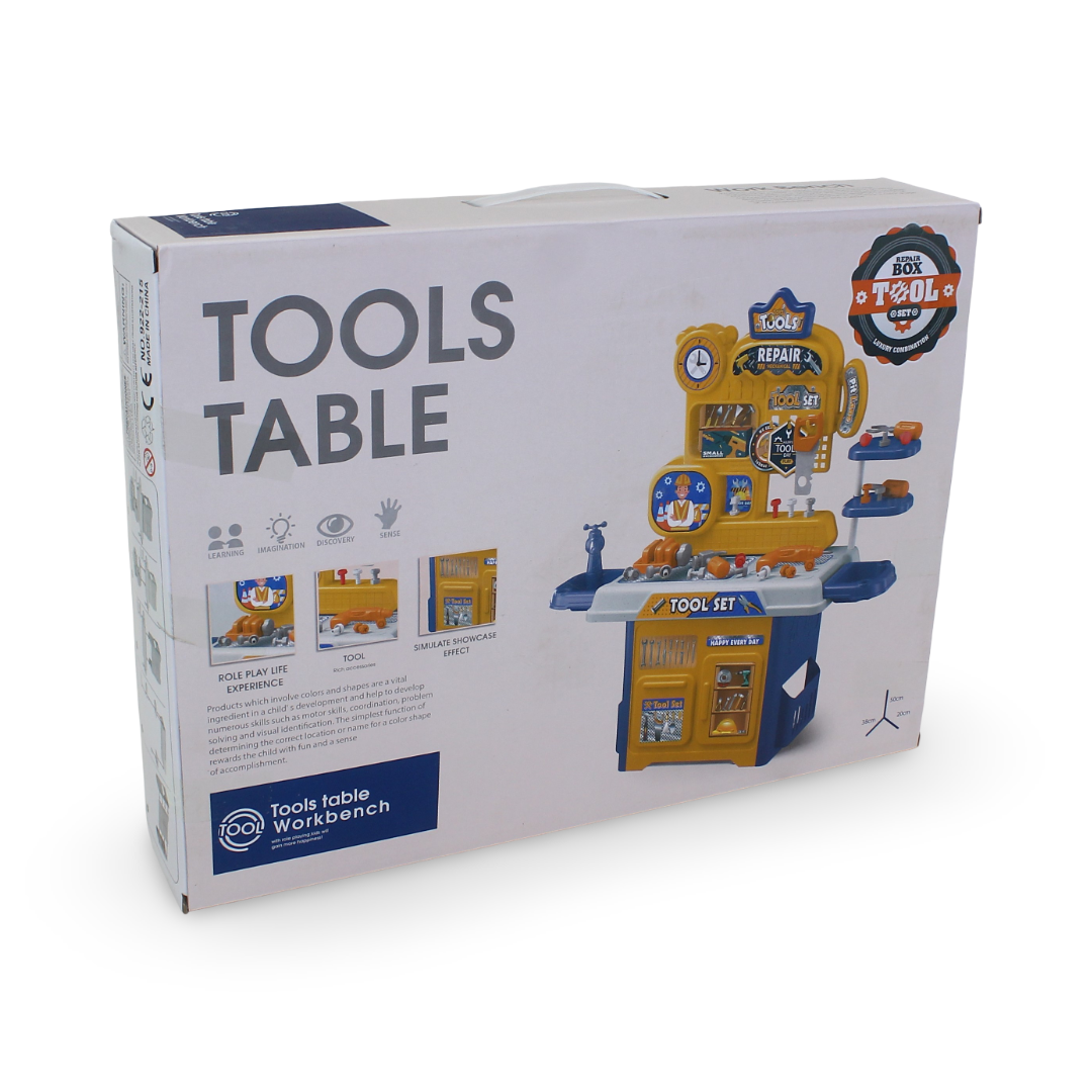 Tools Table Kids Workbench Play Set (Light & Sound) – 35 Pcs