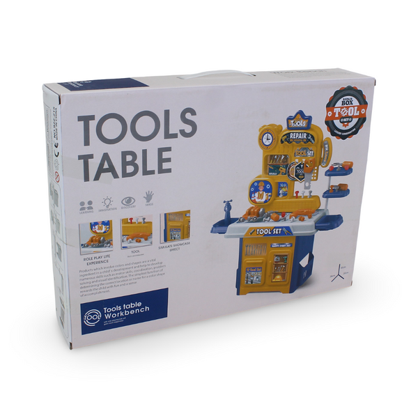 Tools Table Kids Workbench Play Set (Light & Sound) – 35 Pcs
