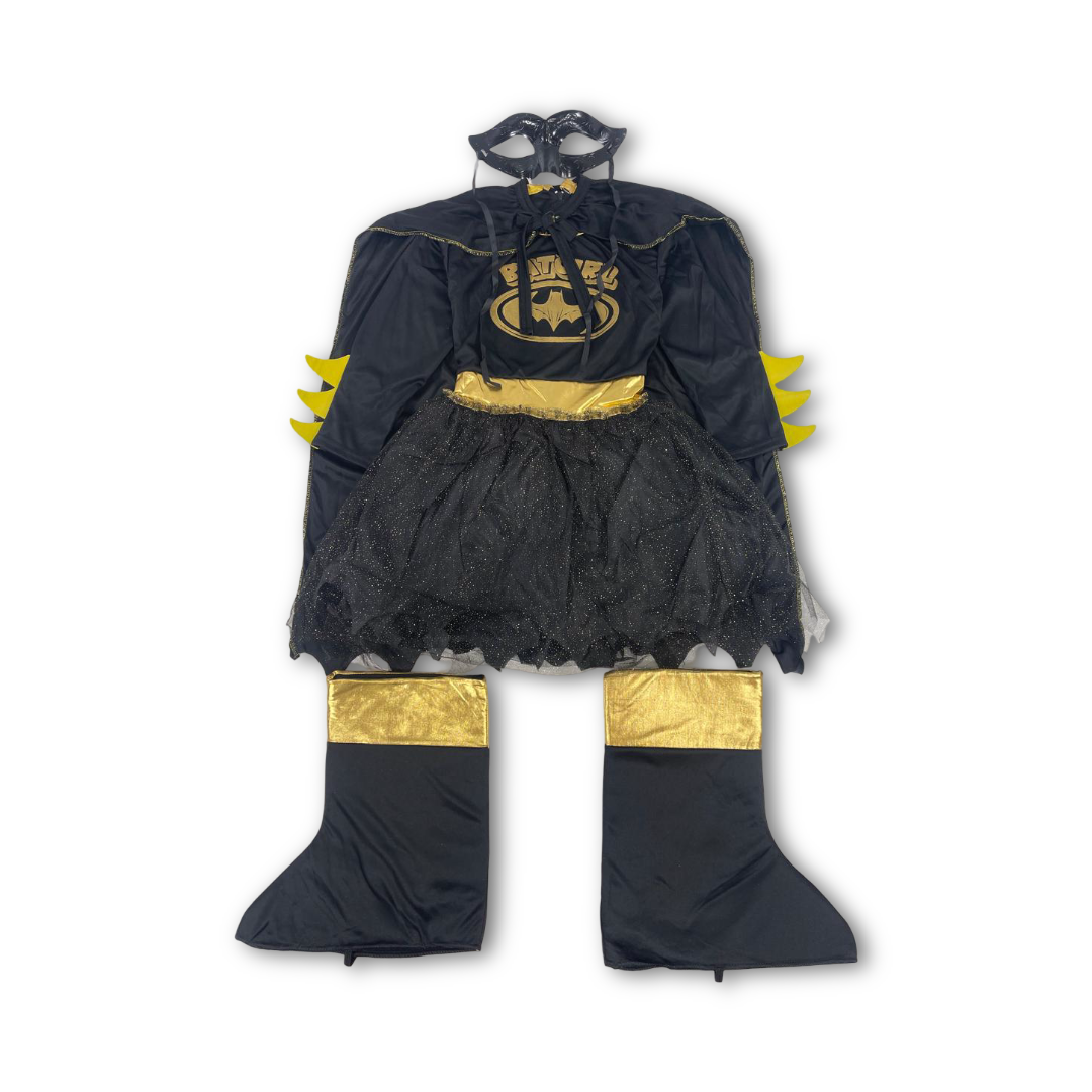 Girls Batgirl Costume Set – Black & Gold