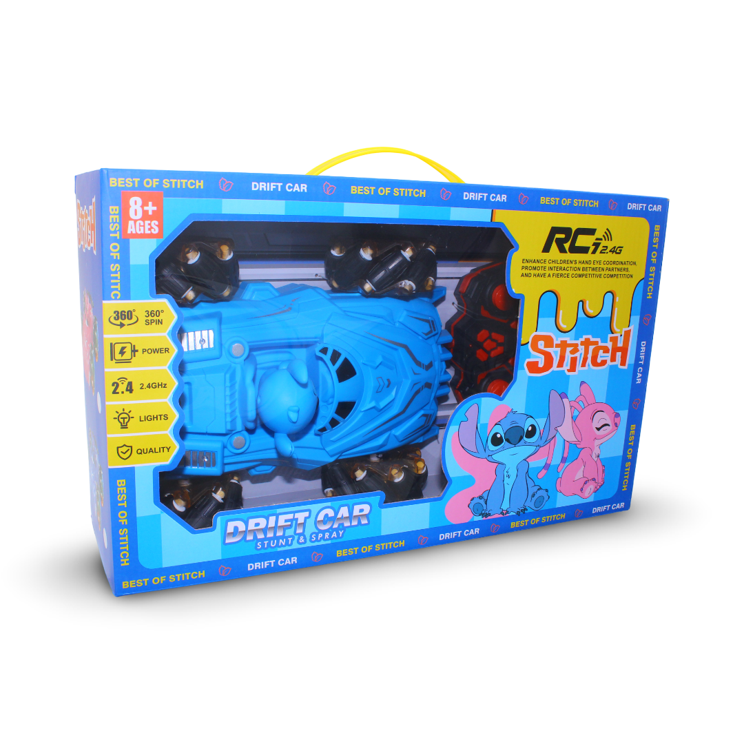 Stitch 2.4G High-Speed Drift & Spray RC Stunt Car Toy