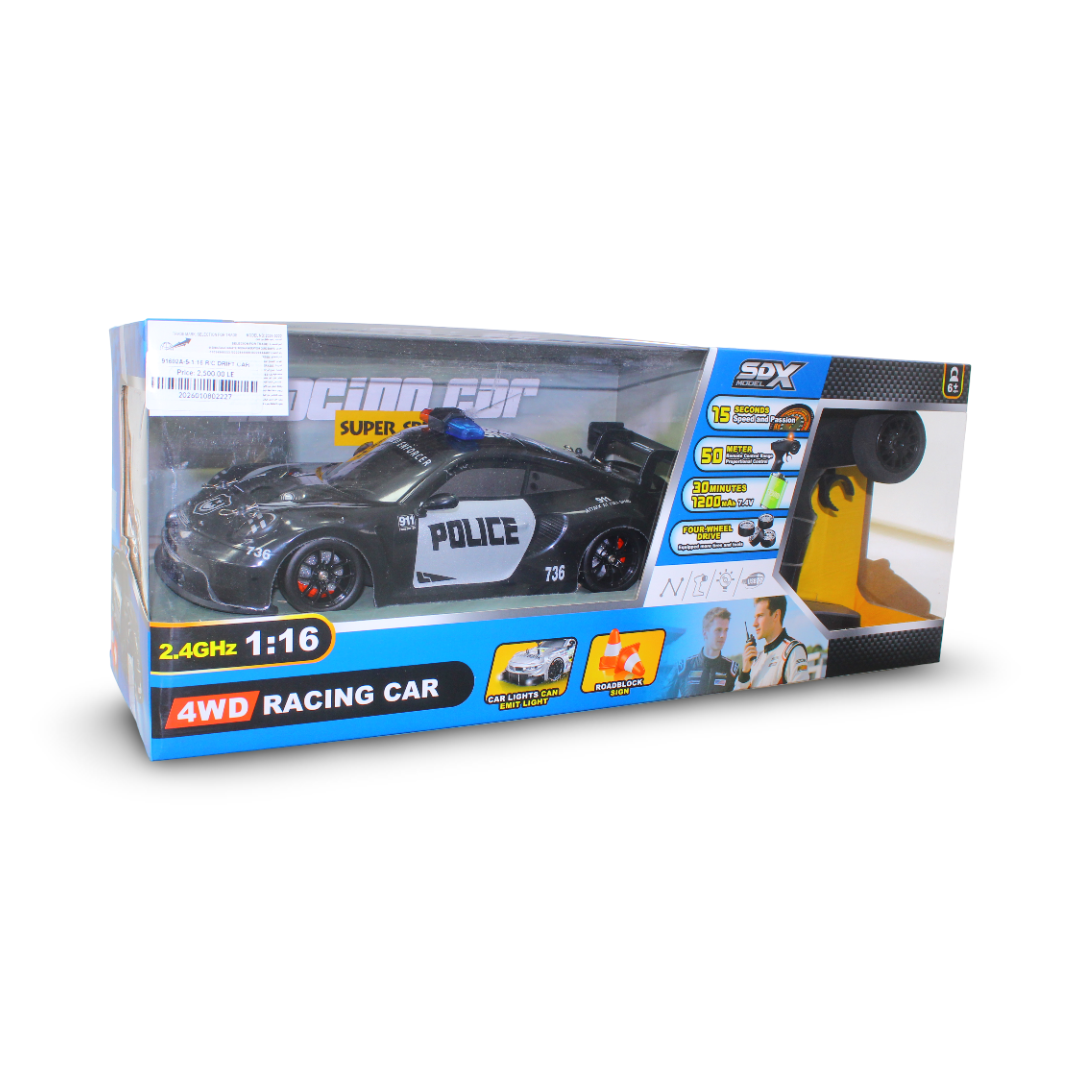 1:16 Scale 4WD RC Police Racing Car