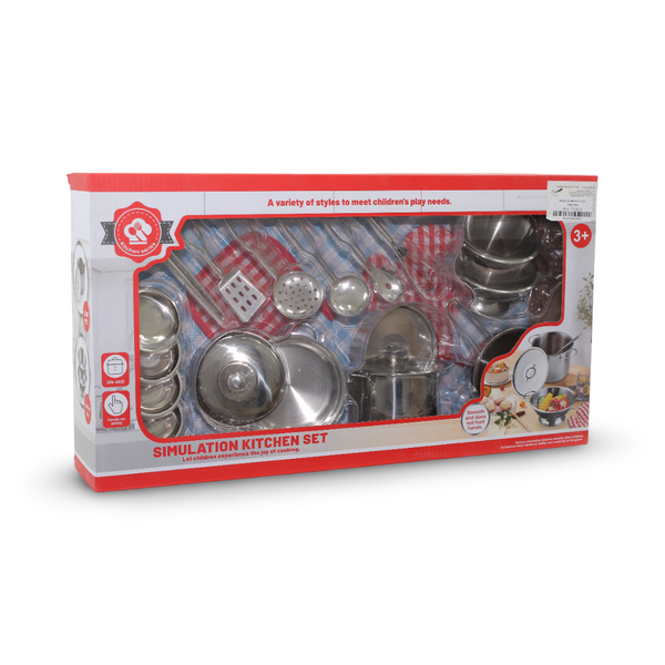Simulation Kitchen Set Stainless Steel Tableware