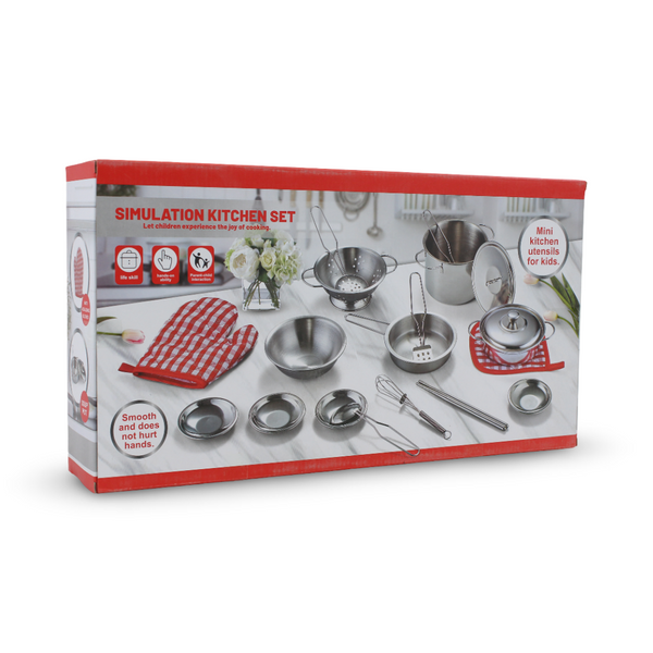 Simulation Kitchen Set Stainless Steel Tableware