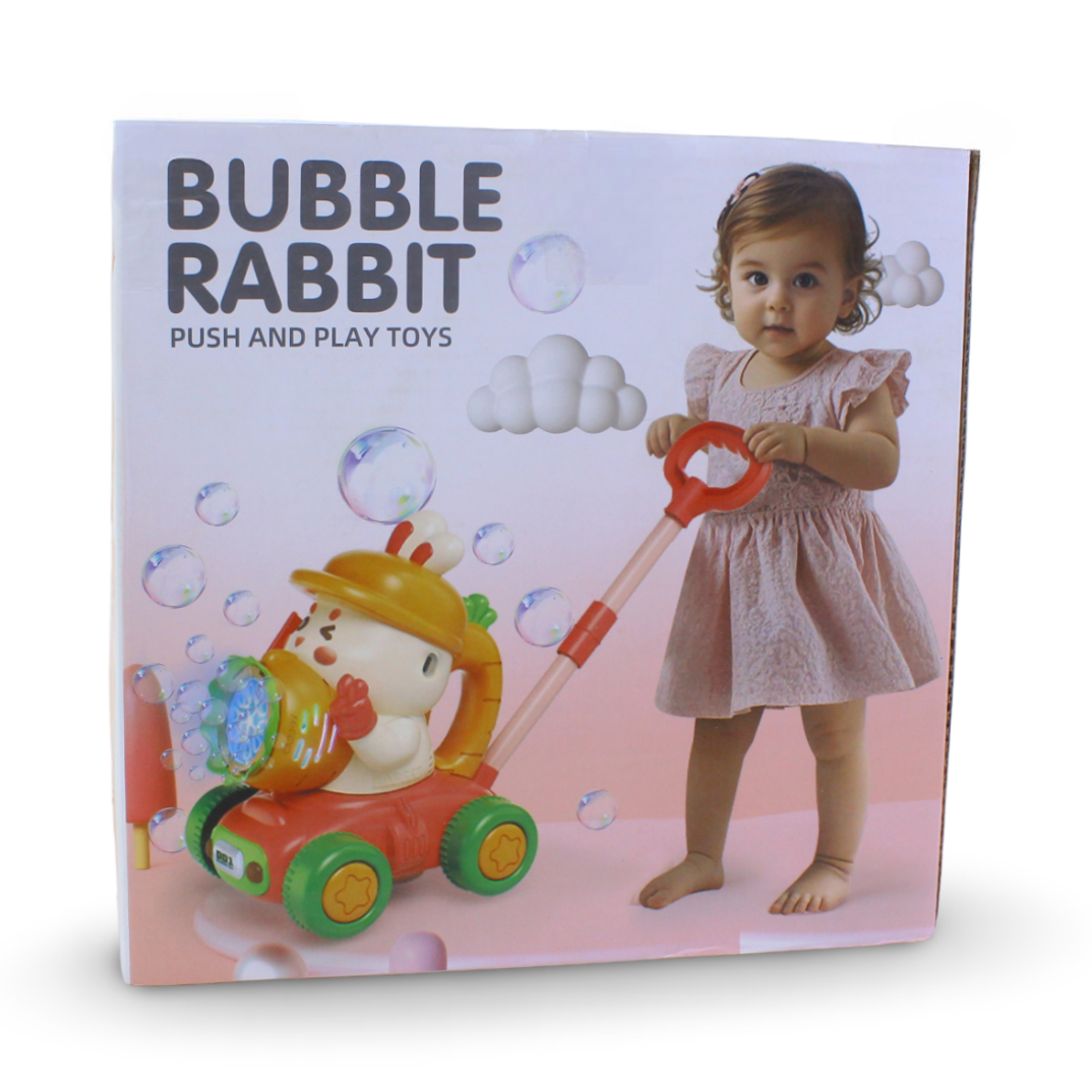 Bubble Rabbit Push and Play Toy