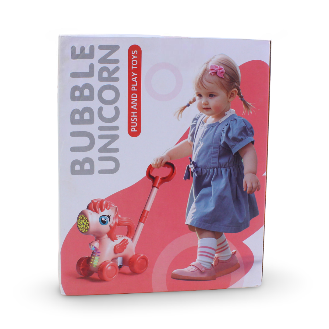 Bubble Unicorn Push Toy – Pink