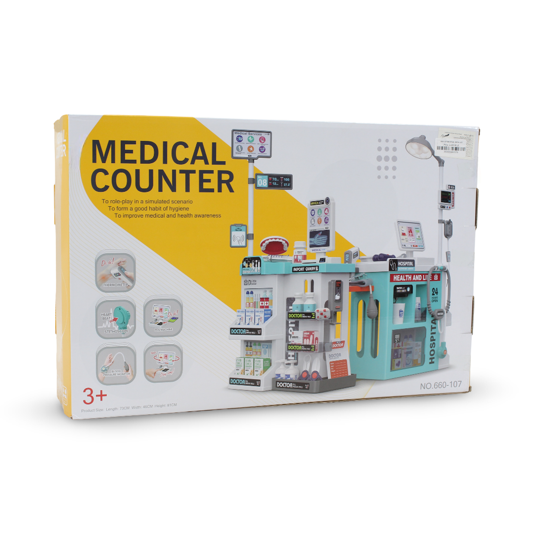 Medical Counter Playset – 77 Pcs