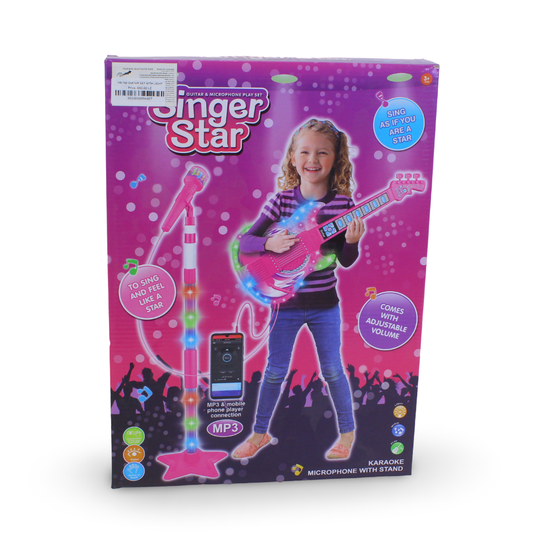 Singer Star Guitar and Microphone Playset
