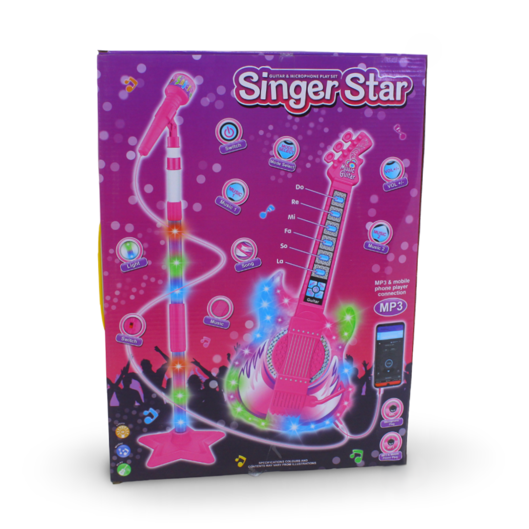 Singer Star Guitar and Microphone Playset