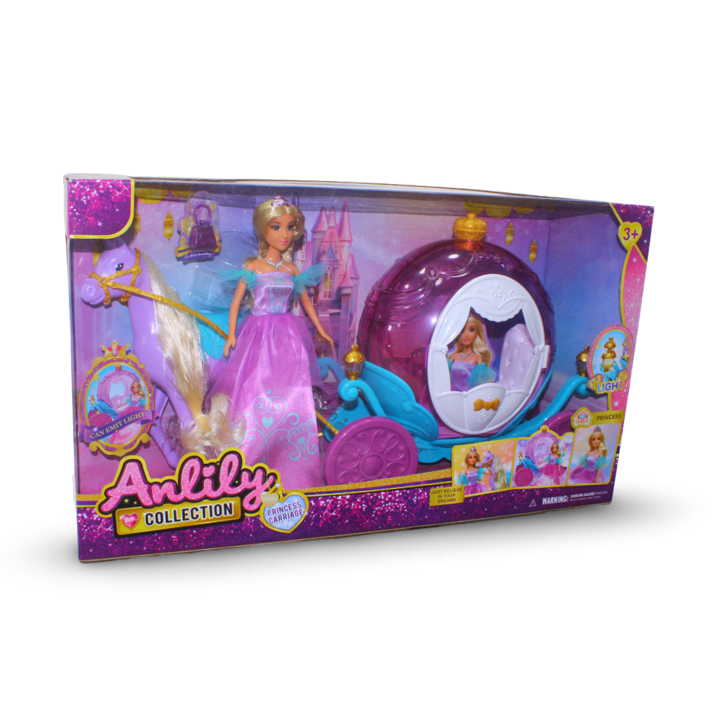 Anlily Princess Carriage Playset 11.5 Inches