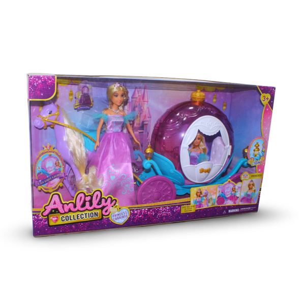 Anlily Princess Carriage Playset 11.5 Inches
