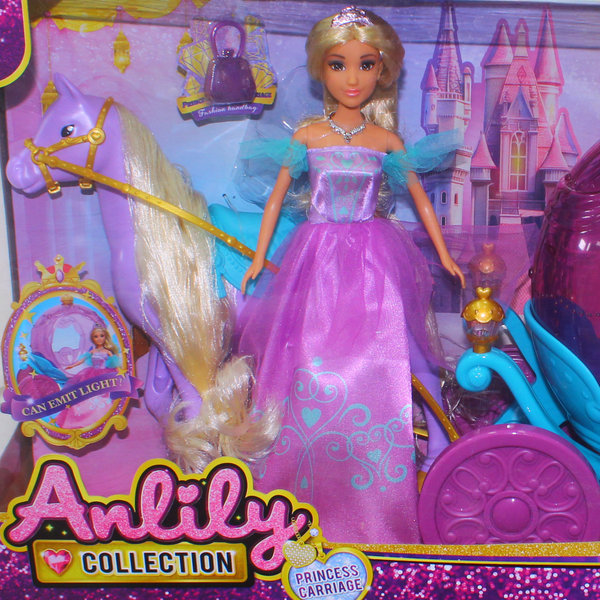 Anlily Princess Carriage Playset 11.5 Inches
