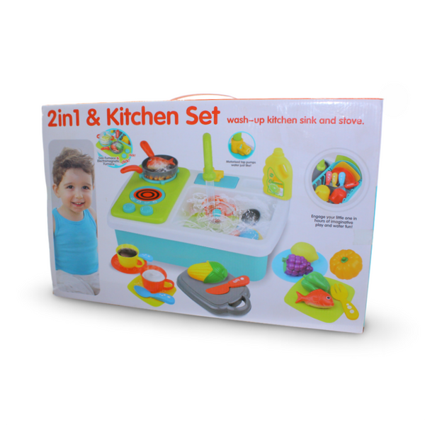2-in-1 Learning Fun Luxury Kitchen Set – 34 Pcs