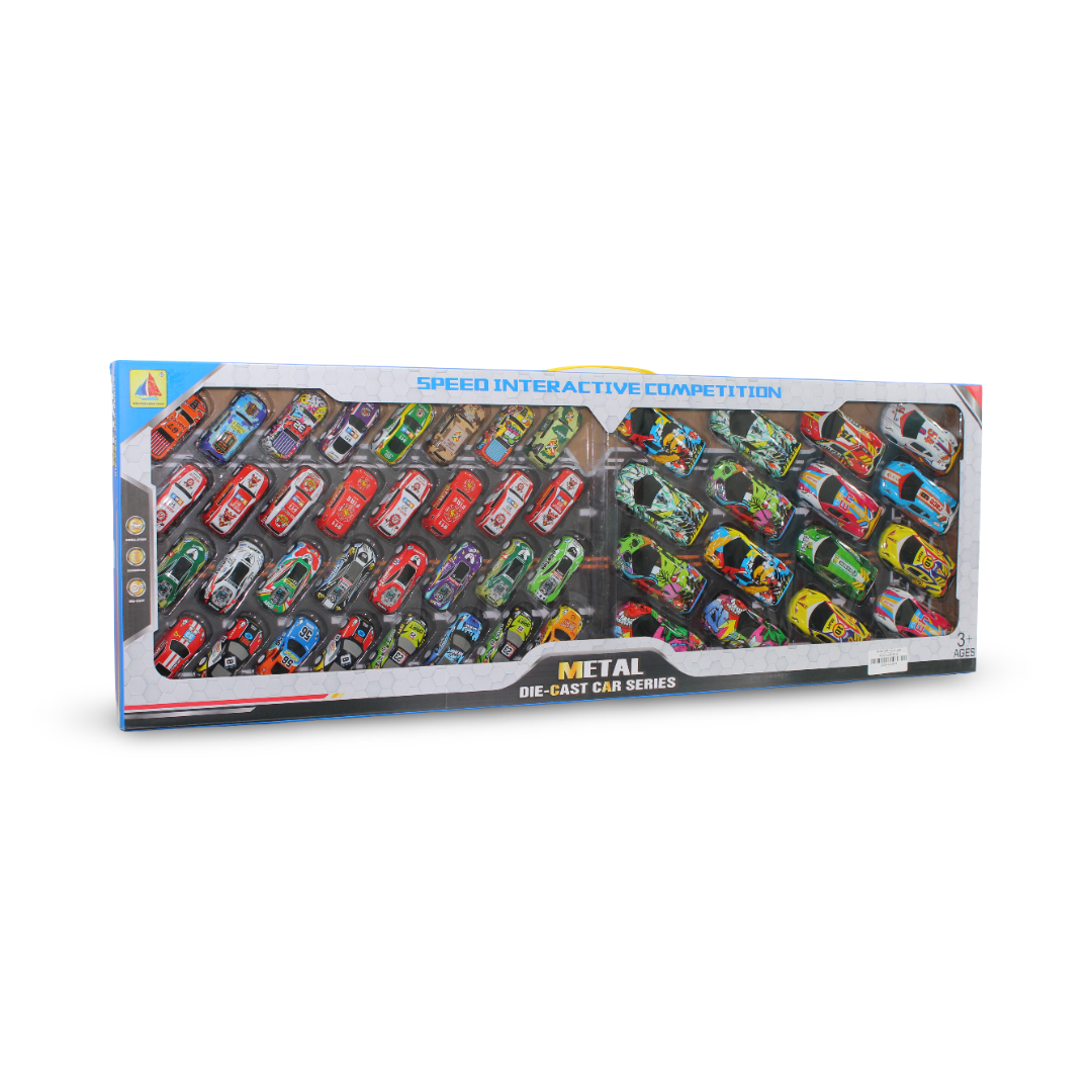 "Speed Interactive Competition" Die-Cast Metal Toy Racing Cars – 48 Pcs