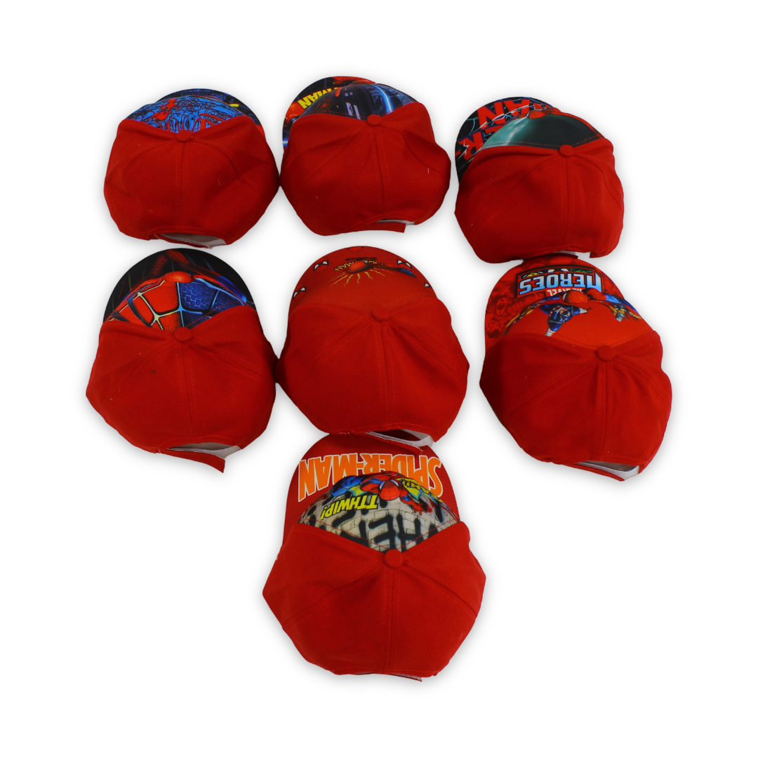 Boys Cap – Red with Spider-Man Print