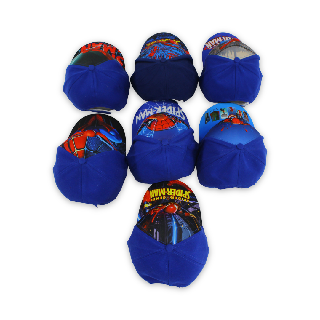 Boys Cap – Blue with Spider-Man Print