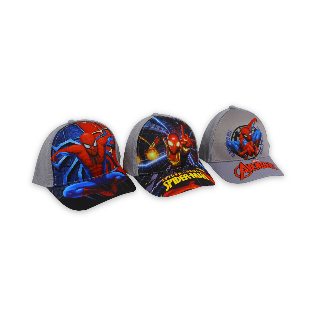 Boys Cap – Grey with Spider-Man Print - Clothing - Perlo
