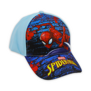 Boys Cap – Aqua with Spider-Man Print