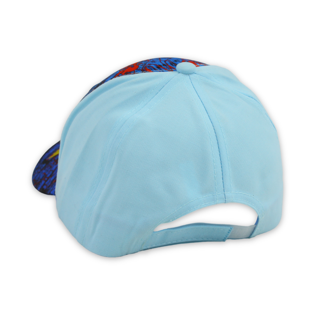 Boys Cap – Aqua with Spider-Man Print