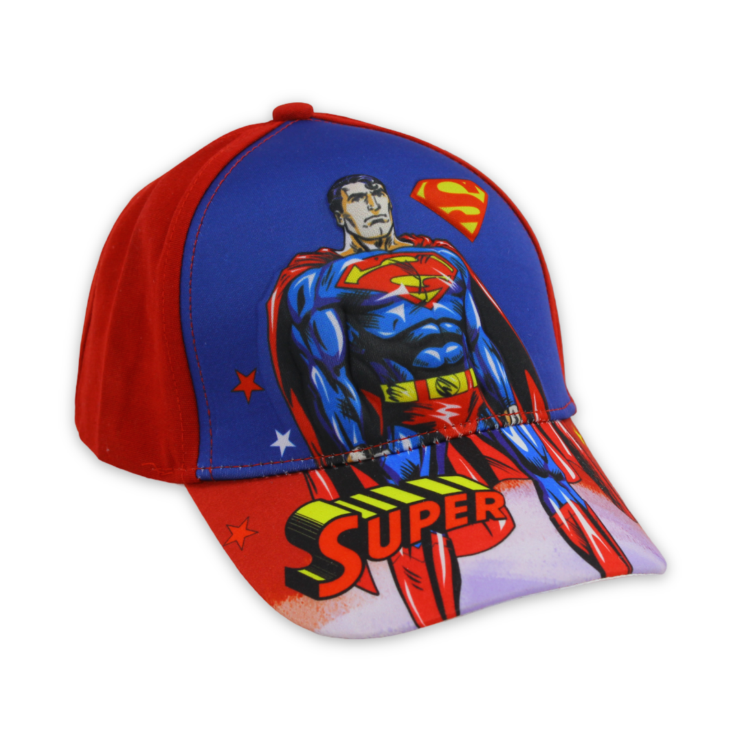 Boys Cap – Red with Super-Man Print - Clothing - Perlo