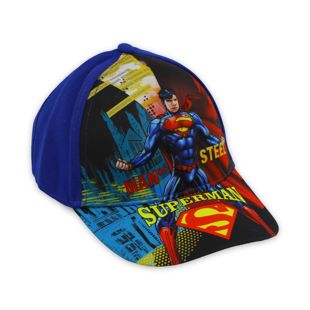 Boys Cap – Blue with Super-Man Print - Clothing - Perlo