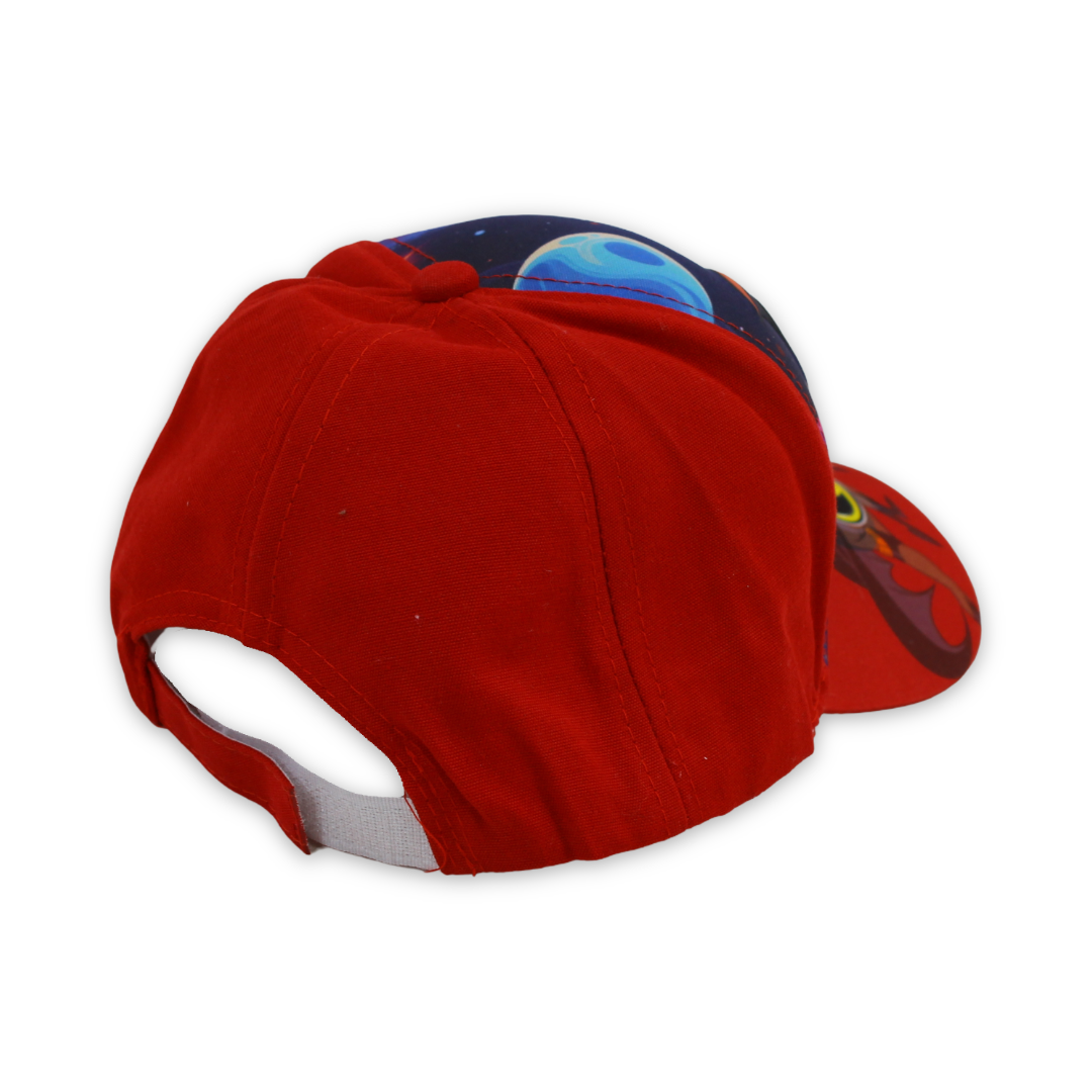 Boys Cap – Red with Batman Print