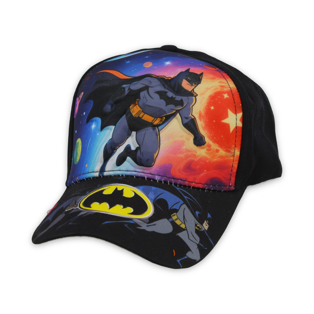 Boys Cap – Black with Batman Print