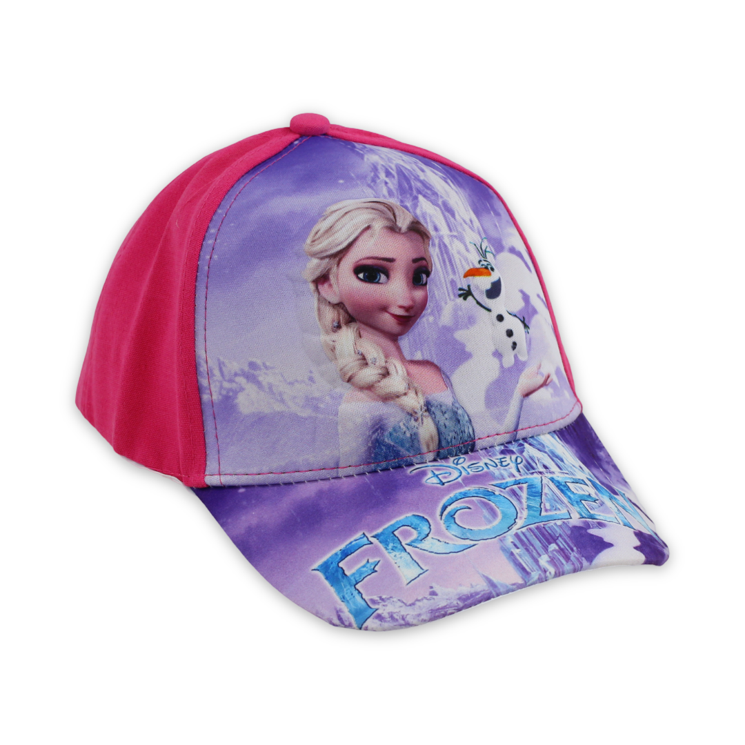 Girls Cap – Fuchsia with Frozen Print