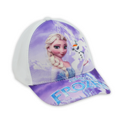 Girls Cap – White with Frozen Print